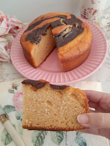 Bizcocho de crema de chocolate y mascarpone