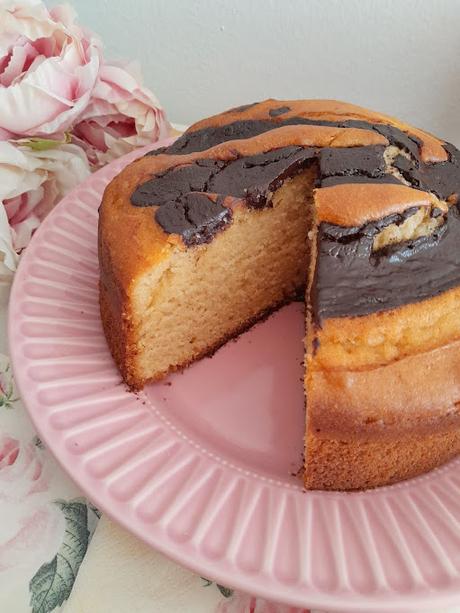 Bizcocho de crema de chocolate y mascarpone