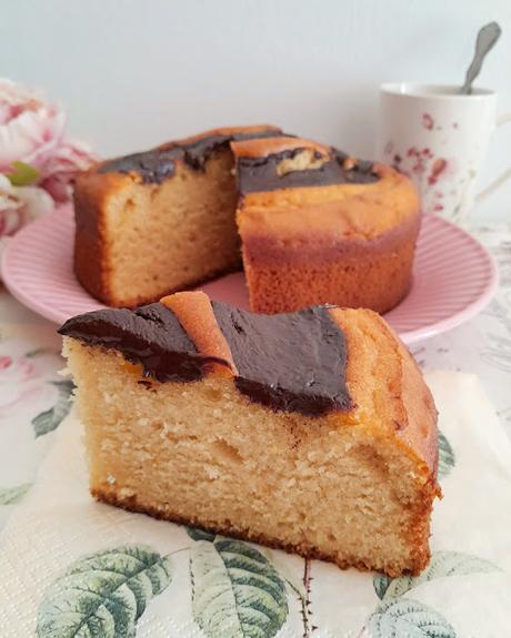 Bizcocho de crema de chocolate y mascarpone