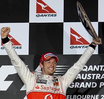 Button se reivindica en el caos de Australia