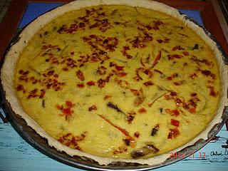 QUICHE DE VERDURAS CON TOMATITOS SECOS.