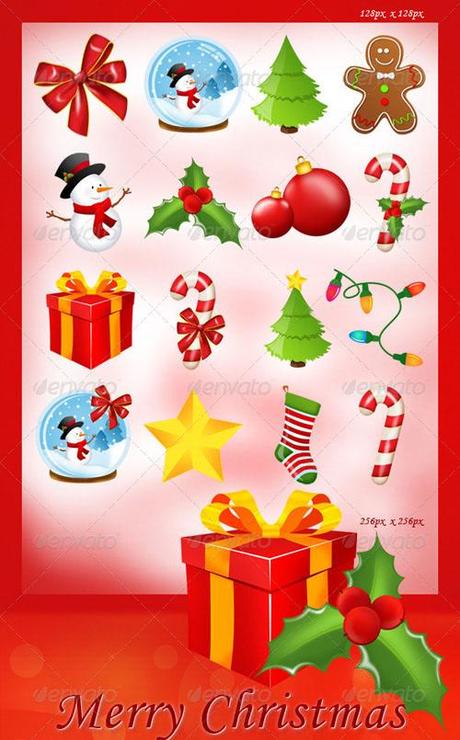 15 Sets de iconos Navideños para decorar tu sitio web o blog