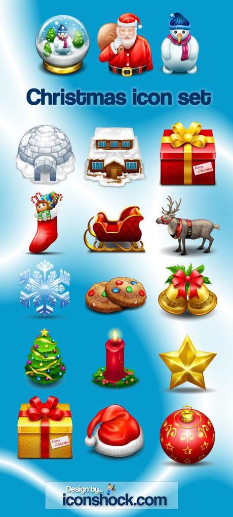 15 Sets de iconos Navideños para decorar tu sitio web o blog