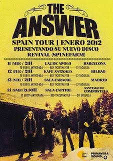 Gira española para The Answer.