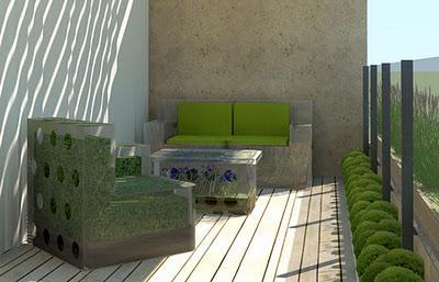 Muebles de jardín: Sentado en las plantas