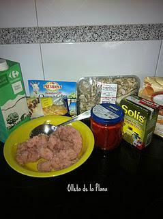 LASAGNA DE POLLO, SETAS Y QUESO DE CABRA