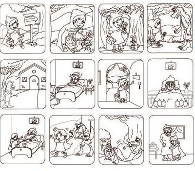 Secuencias del cuento Caperucita Roja