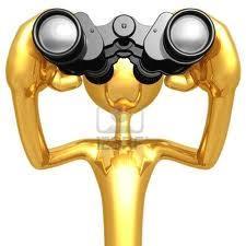 binoculares Enfocándose al cliente