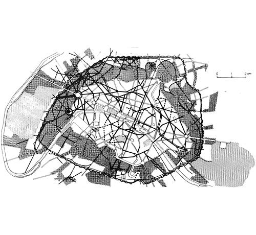 betonbabe:  BARON GEORGES-EUGÈNE HAUSSMANN  MAP OF PARIS SHOWING...