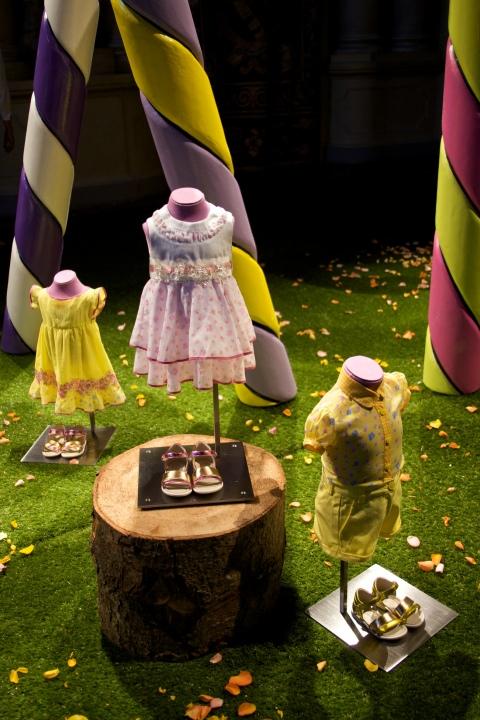 The younger ages toddlers and up have a delicate feel to summer dresses in the Versace collection