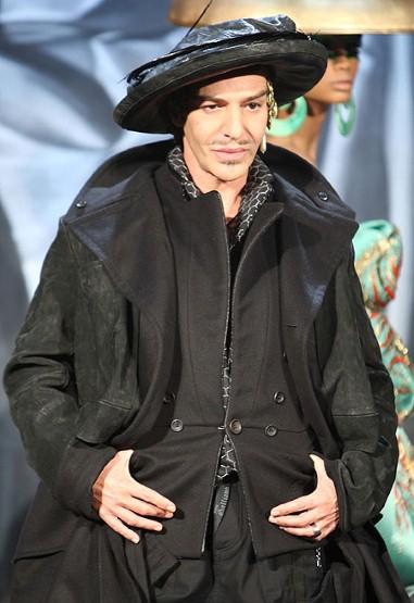 John Galliano at the Christian Dior s/s 2008 Haute Couture Week in  Paris.