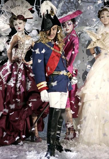 John Galliano at the Christian Dior s/s 2007 Haute Couture show at Paris Fashion Week.