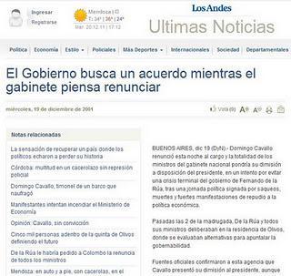 El periodismo digital en Mendoza cuando cayó De la Rúa y estalló la crisis del 2001