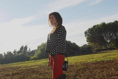 Polka Dots + Red Pants