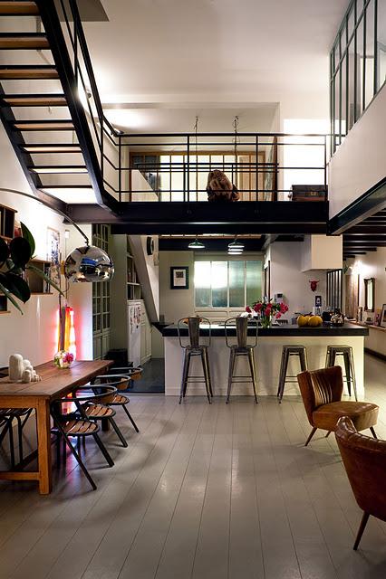 Un loft de estética neoyorquina en París