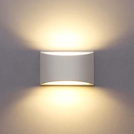 HYDONG Apliques de Pared Yeso 7W Blanco Cálido LED Modernos Lámpara de Pared Interior para Sala de Estar, Dormitorio, Pasillo (Incluye Bombilla LED G9)