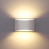 HYDONG Apliques de Pared Yeso 7W Blanco Cálido LED Modernos Lámpara de Pared Interior para Sala de Estar, Dormitorio, Pasillo (Incluye Bombilla LED G9)