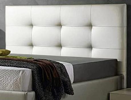 ED Cabecero Cama tapizado Polipiel Mod. Texas Todas Las Medidas y Colores (Blanco, 150 * 70)