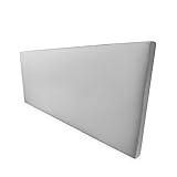 Somnia Descanso - Cabecero Lisboa Acolchado, Tapizado Premium en Polipiel de Alta Gama, Incluye Herrajes y Tornillería, Medidas 160 x 60 cm (Cama de 150), Plateado