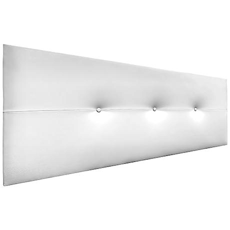 DHOME Cabecero de Polipiel o Tela AQUALINE Pro cabeceros Cabezal tapizado Cama Lujo (Polipiel A.Blanco, 135cm (Camas 120/135/140))