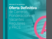 comparte publicación DEMRE sobre Oferta Definitiva Carreras, Ponderaciones, Vacantes Regulares PACE Proceso 2024.