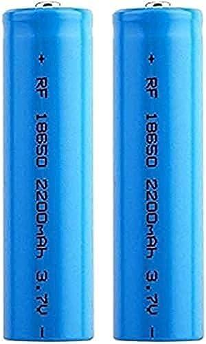 2 Piezas de batería de Iones de Litio 18650 baterías de Iones de Litio 2200 mAh 3,7 V ICR acumulador de celda de Litio D para Linterna