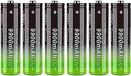 6-Pack 18650 3.7 voltios batería Recargable, 9900mah18650para Faros, timbres, linternas, Juguetes y Otros Dispositivos electrónicos.