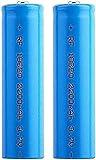 2 Piezas de batería de Iones de Litio 18650 baterías de Iones de Litio 2200 mAh 3,7 V ICR acumulador de celda de Litio D para Linterna
