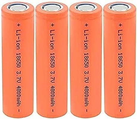 Batería de Iones de Litio de 3,7 V 18650 4800 mAh, Recargable para intercomunicador, Linterna de Cabeza, luz LED, Timbre de vídeo, cámara, Control Remoto, Mini Ventilador, 4 Piezas