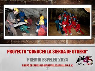 Premio ESPELEO 2024 al proyecto “Conocer la Sierra de Utrera”