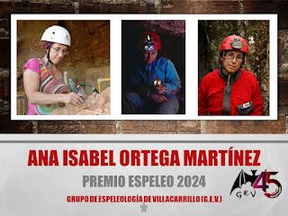 Premio ESPELEO 2024 a Dña. Ana Isabel Ortega Martínez Premio ESPELEO 2024 a Dña. Ana Isabel Ortega Martínez