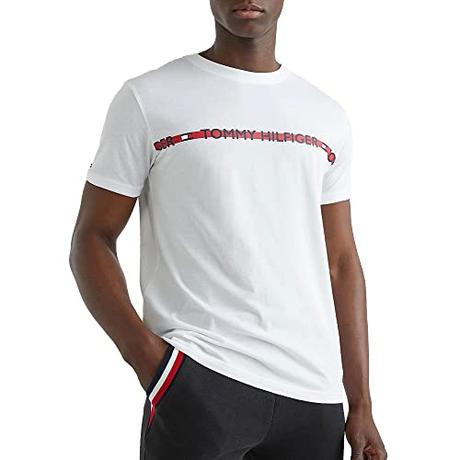 Tommy Hilfiger Cn Ss Tee Logo, Camisetas P/V para Mujer, Blanco (White), S