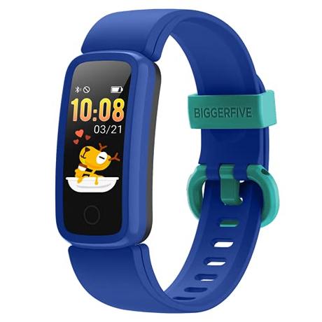 BIGGERFIVE Vigor Pulsera Actividad Inteligente Reloj Inteligente para Niños Niñas 5-15 Años, Impermeable IP68 Deportivo Smartwatch con Podómetro Pulsómetros Monitor de Sueño Contador de Caloría