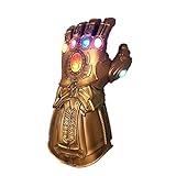 NUWIND - Guante de Thanos con Luz Infinity Gauntlet de los Vengadores con Magnética Gemas Disfraz de Cosplay Halloween (Adulto)