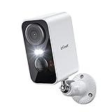 ieGeek 2K Camara Vigilancia WiFi Exterior/Interior sin Cables, Cámara de Vigilancia Exterior con Batería Recargable, 10M Visión Nocturna Colorida, Detección de Movimiento PIR, Audio de 2 Vias