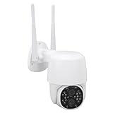 Huairdum Cámara de Seguridad de Doble Lente, Zoom 15X IP66 Cámara de Vigilancia Exterior Giratoria Impermeable Almacenamiento en la Nube de Conversación de 2 Vías para Entrada Al Patio