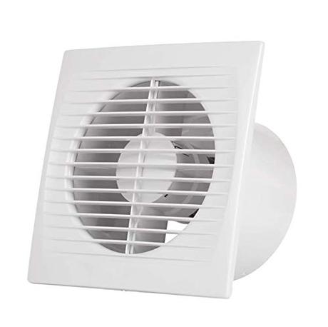 Ventilador Extractor de baño 15W aire 152X97X102H mm Silencioso con válvula anti mosquitera integrada, 180 m3/h,Ideal para baño cocina inodoro oficina