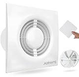 Airope - AC - 100 mm,Ventilador extractor de Baño aire, Silencioso con Válvula Anti Retorno,Ideal para Baño,Cocina,Inodoro,Bajo Consumo Energético,5 AÑOS de Garantía