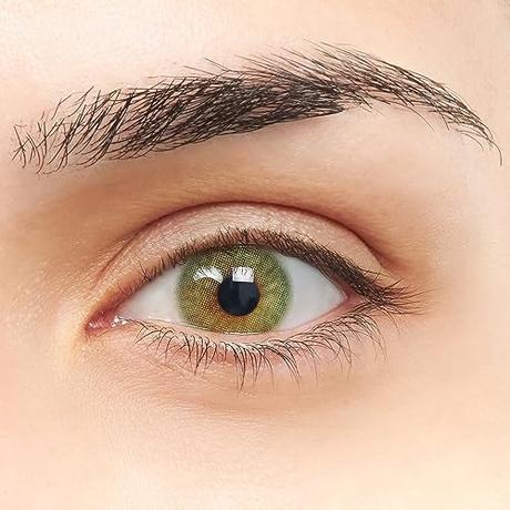 Flamenco VIP Lentillas de Color Verde con diseño super natural 2 Lentes de contacto anuales + portalentes + pinza + aplicador