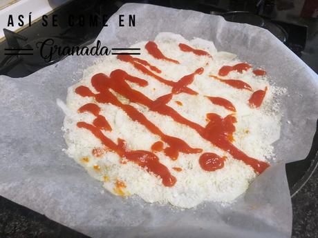 Pizza de Calabacín, Salami y Gorgonzola