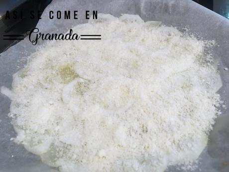 Pizza de Calabacín, Salami y Gorgonzola