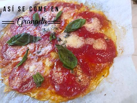 Pizza de Calabacín, Salami y Gorgonzola