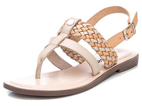 REFRESH - Sandalia cierre de hebilla para mujer, color: marron, talla: 37