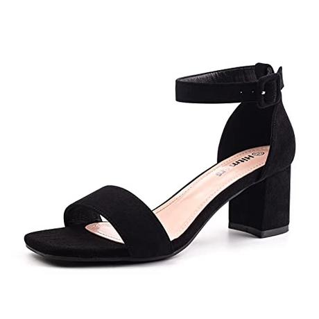 Sandalias Mujer Tacon Verano Zapatos De Tacón Comodas Sandalias Elegantes Tacon Alto Fiesta High Heels Sandals Moda Punta Abierta Negro EU 38