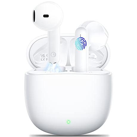 Auriculares Inalámbricos Cascos Inalámbricos Bluetooth 5.3, Auriculares Bluetooth HiFi Estéreo, 36H Auriculares Control Táctil y Incorporado ENC Cancelación de Ruido para iPhone Huawei Xiaomi Samsung