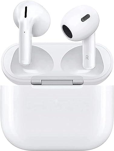 [Certificato MFi Apple] AirPods Auriculares Inalámbricos Bluetooth 5.3 Hi-Fi Auriculares con Sonido estéreo Micrófono Incorporado con Caja de Carga,Auriculares Impermeables IPX8 para iPhone Android