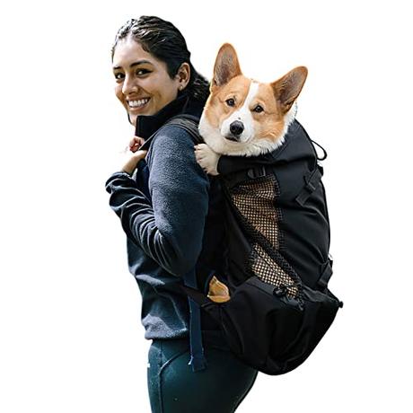 Galatée Mochila para Transporte De Perros, Mochila para Perros Ajustable Portátil, Mochila para Transporte De Mascotas Ventilada, Mochila para Mascotas para Caminar Escalada Al Aire Libre(XL, Negro)