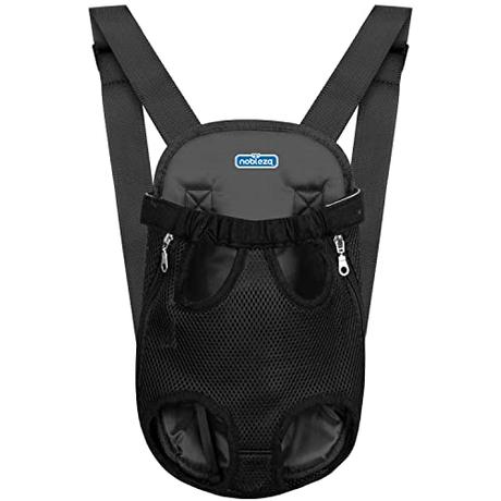 Nobleza-Mochila del Perro Transporte para Mascotas,Mochila Ajustable para Mascotas, Mochila para Perros y Gatos, Bolsa de Viaje de Seguridad, Piernas hacia Afuera