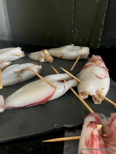 Chipirones de Potera de Tapia rellenos en Salsa Americana byJose: #lospecesdejavi