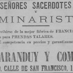 Santander 1895: prendas talares Aranduy y Compañía